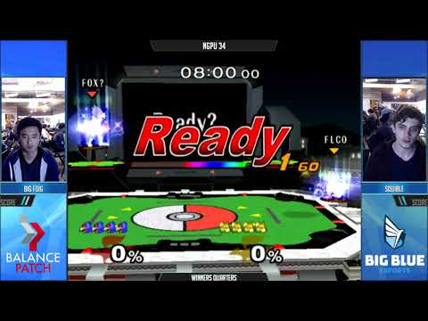 NGPU 34 SSBM - BigFoig (Falco) vs. squible (Fox) - Melee WQF