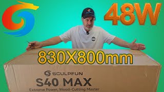 Sculpfun S40 MAX 48W 830*800mm engraving area #sculpfun #laser