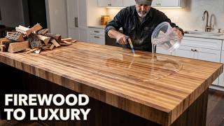 Transforming Ugly Wood Scraps Into a Luxury Epoxy Countertop