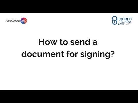 Secured Signing for Fast Track 360 Marketplace - Recruitment Software