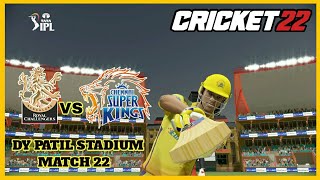 CSK vs RCB TATA IPL 2022 - Match 22 | Cricket 22 PC Gameplay 1080P 60FPS