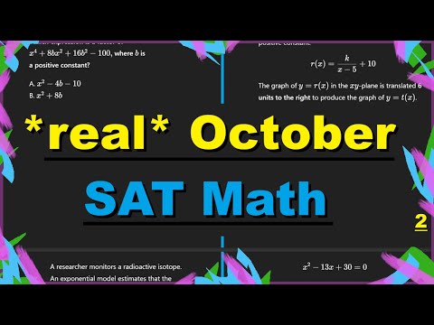 *Real* October 2025 SAT Math