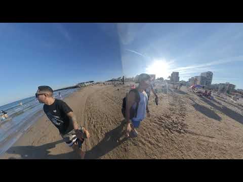 Walking on the beach in Playa de Gandia, Valencia, Spain