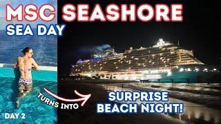 A GREAT MSC Seashore Sea Day Surprise - MSC Seashore Vlog - Day 2