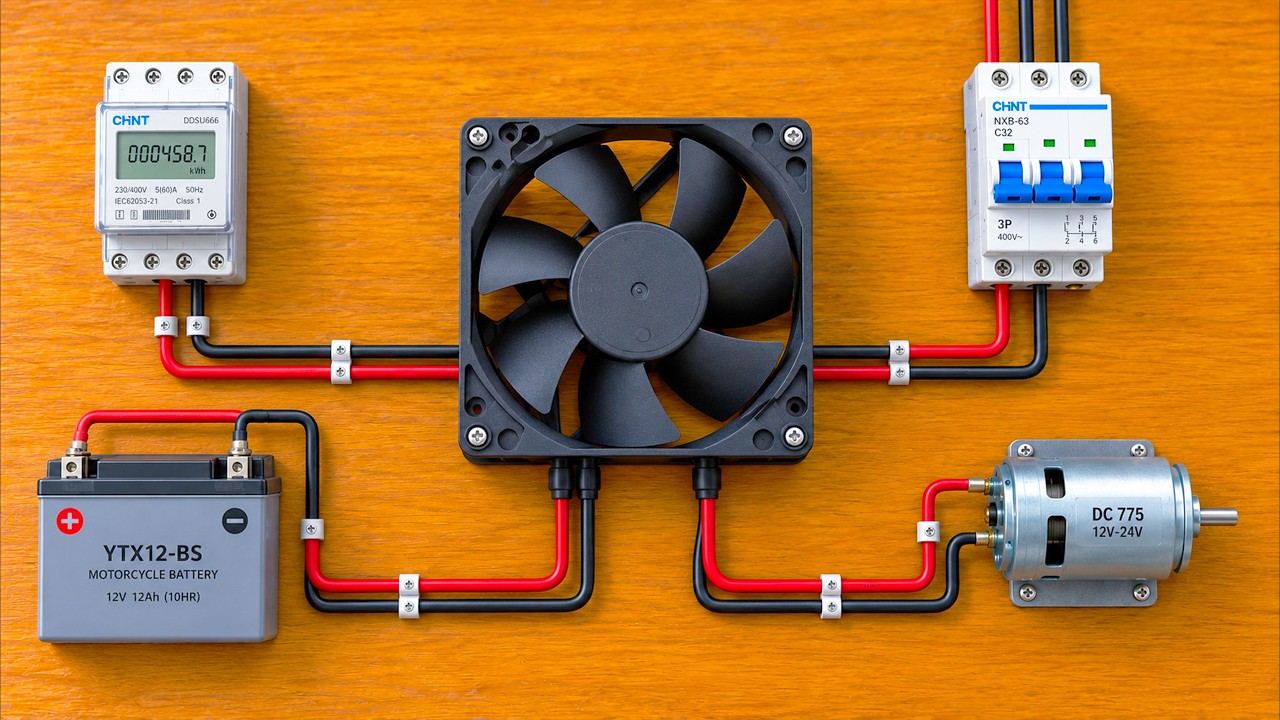 Take down fan motor and build this invention! You'll be SHOKED