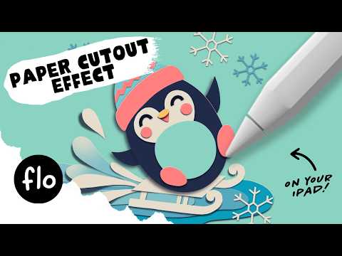 Easy Paper Cutout Drawing Tutorial for PROCREATE