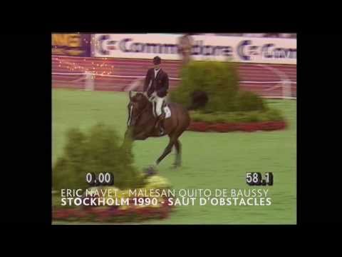 Eric Navet, champion du monde de Saut d'Obstacles en 1990 à Stockholm