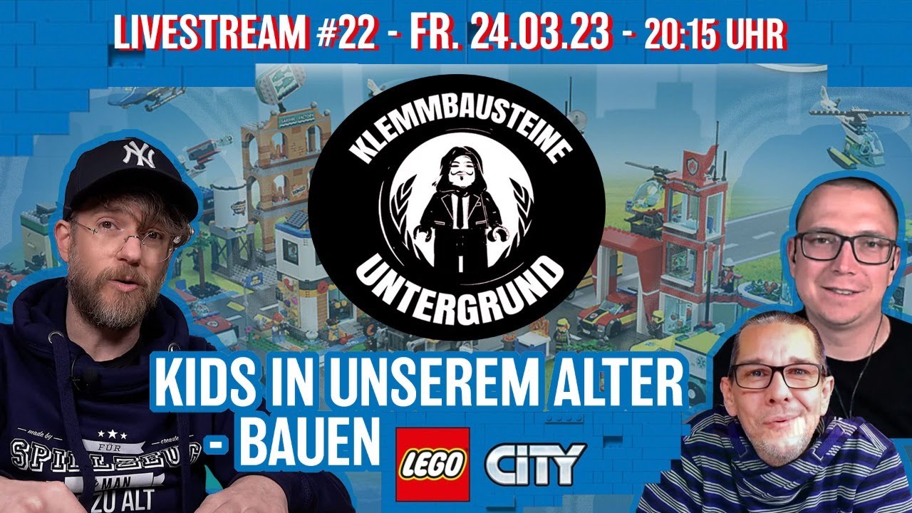 Live  Der Klemmbausteine Untergrund Nr 22 - Kids in unserem Alter bauen Lego City mit Creasteve