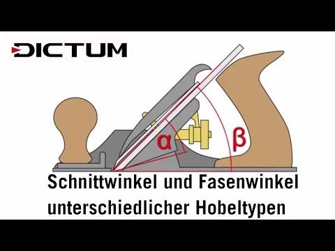 Schnittwinkel und Fasenwinkel der Hobeltypen - Richtig Schärfen - Info
