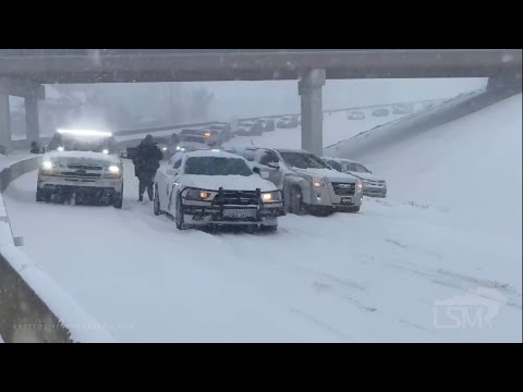 02-15-2021 Little Rock, AR - Travel is a sNOw-GO in Little Rock due to 7 to 10" of Snow - SOT