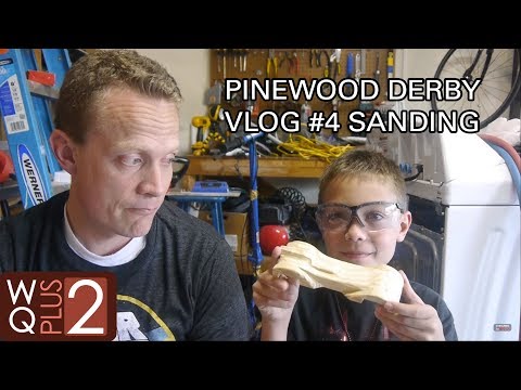 The Quest to not lose the pinewood derby - Part 4 - Shaping and sanding the cars