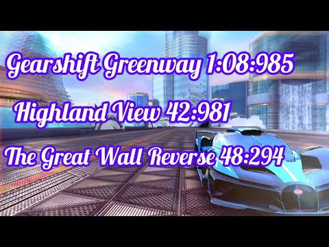 Asphalt 8 | Gearshift Greenway 1:08:985 | Highland View 42:981 & The Great Wall Reverse 48:294