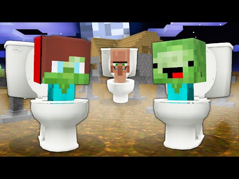 JJ and Mikey Became SKIBIDI TOILET ZOMBIE in Minecraft Challenge - Maizen JJ and Mikey