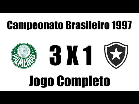 Palmeiras 3 x 1 Botafogo - Campeonato Brasileiro 1997 - JOGO COMPLETO