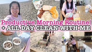 NEW ✨ PRODUCTIVE MORNING ROUTINE + ALL DAY CLEAN WITH ME 2025 | SELLE DESHIRO MESSY HOUSE CLEANING