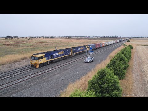 3PM7 Pacific National Container Train With NR13 & NR114 (20/1/2023) - PoathTV Australian Railways