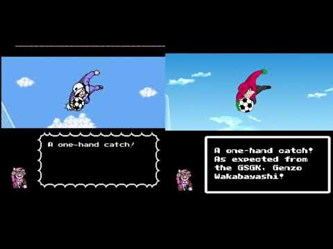 Captain Tsubasa Volume II: Super Striker - NES intro remake (side by side)