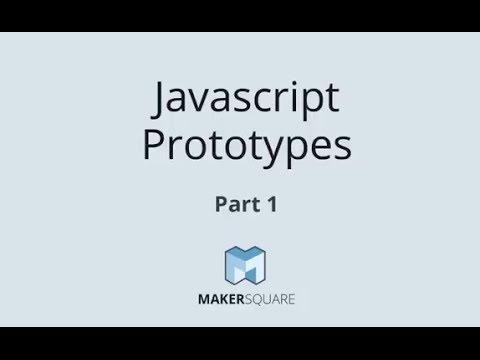 Javascript Prototypes Part 1