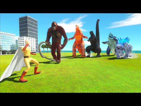 One Punch Man Saitama vs Every Kaiju | Animal Revolt Battle Simulator