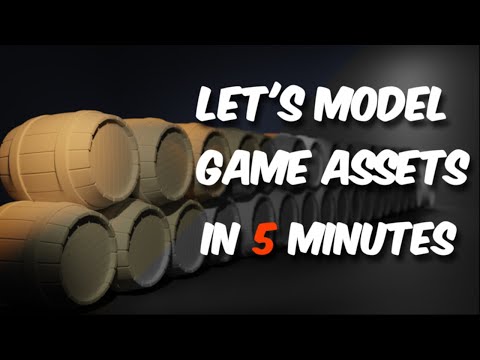 Let's Model GAME ASSETS (part 1) in 5 MINUTES - Blender Simple Tutorial to follow!