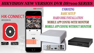 Hikvision dvr setup, Hard Disk Install, hik Connect Mobile App Config