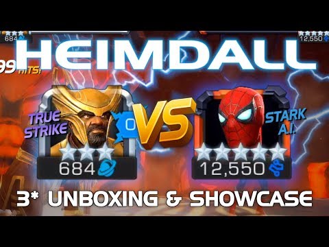 Heimdall Unboxing & Duel vs. Stark Enhanced Spider-Man (5* R5) w/ Tips | MCoC