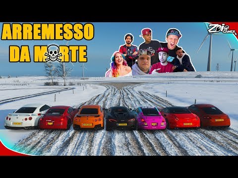 ARREMESSO DA MORTE COM OS CARROS DOS YOUTUBERS - Forza Horizon 4