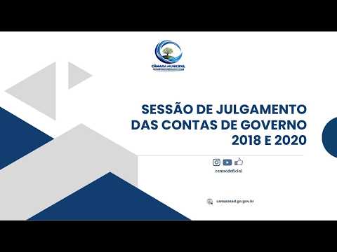 Sessão de Julgamento de Contas - 2018 e 2020