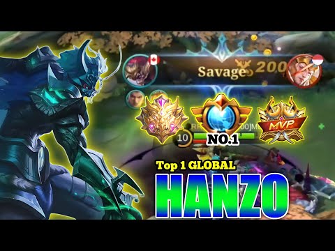 SAVAGE !!! assasin terkuat untuk solo rank musuh auto BAGRABAG_Top 1 Global HANZO build jungler_MLBB