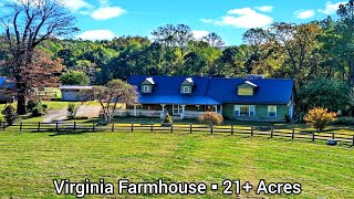 Vurginia Farmhouse For Sale | 21+ Acres | Virginia Real Estate | Waterfront | Creek | Dillwyn