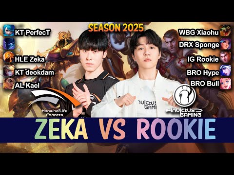 HLE Zeka vs IG Rookie - Zeka AZIR vs Rookie JAYCE Mid - Patch 15.6 KR Ranked | lolrec