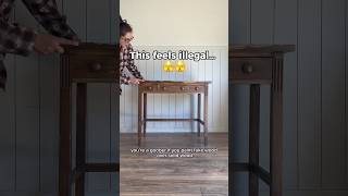 This feels illegal… 🫣🫣 #furnituremakeover #furniturerestoration #paintedfurniture