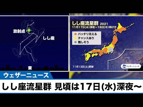 しし座流星流が金曜日にピークに達する