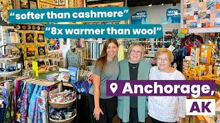 Alaskan Qiviut, Hand-dyed Yarns, and Fabrics - Cabin Fever in Anchorage, AK #unitedskeinsofamerica