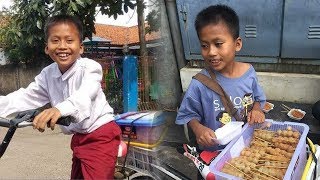 Viral Anak Usia 12 Tahun Jual Cilok , Ternyata Pernah Diserempet Mobil dan Diusir Pedagang