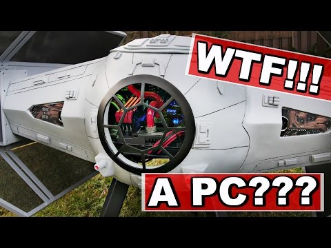 Thermaltake Star Wars TIE Advanced Custom Water cooled PC Build - Core P5 Liquid cooled Case Mod