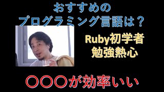 【ひろゆき】おすすめのプログラミング言語は何?