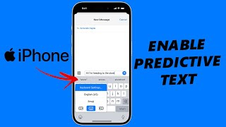 How To Turn ON Predictive Text On iPhone Keyboard | Enable Predictive Text On iPhone Keyboard