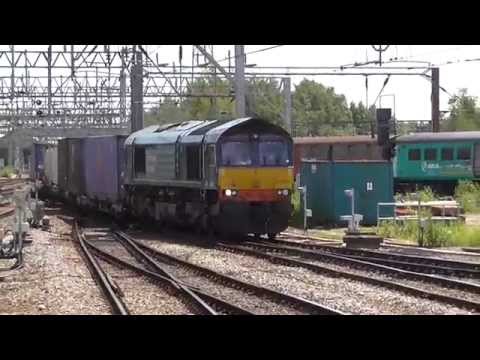 DRS Class 66 No 66303 on 4S44 Daventry - Coatbridge Intermodal @ Crewe on 12.6.14 - HD
