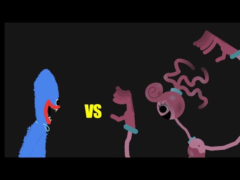 Mommy Long Legs vs Huggy Wuggy (my 1st battle lol) (Stick Nodes)