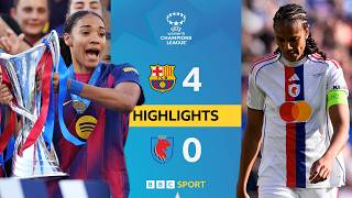 Barcelona Lift Trophy 🏆 | UEFA Women's Champions League Final Highlights | BBC Sport