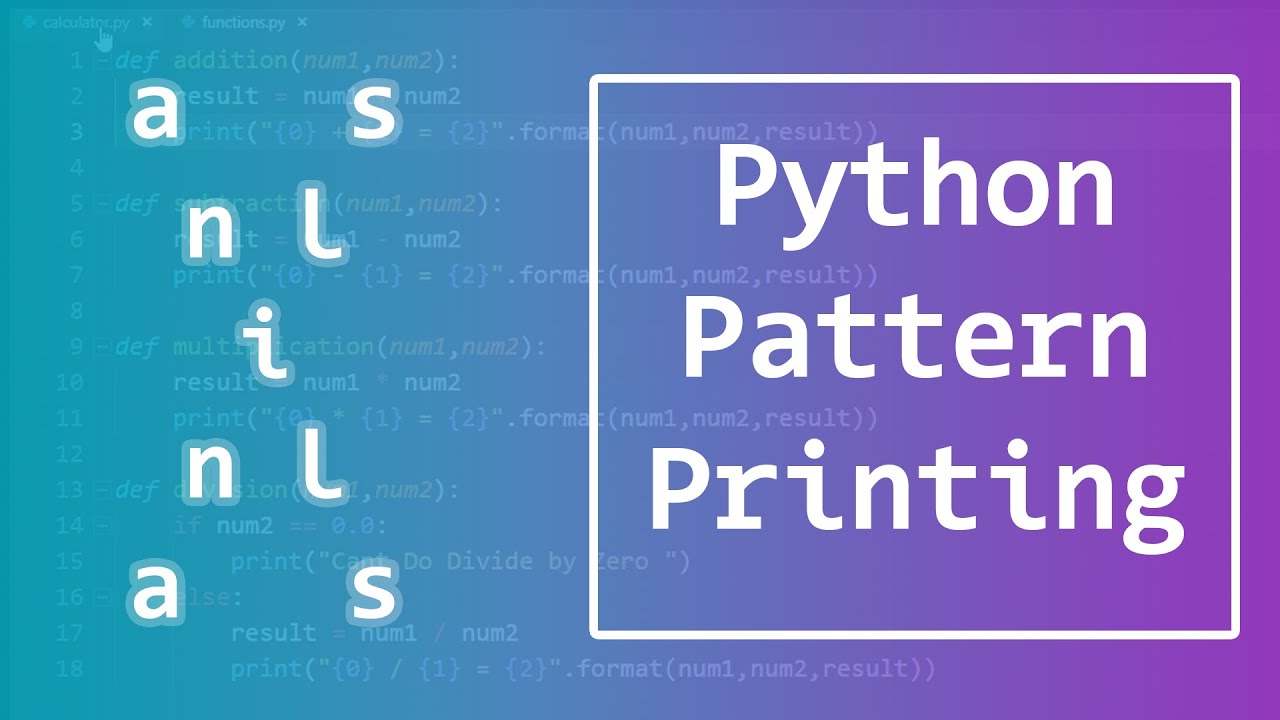 Python Pattern Programs |  Printing String in X Shape
