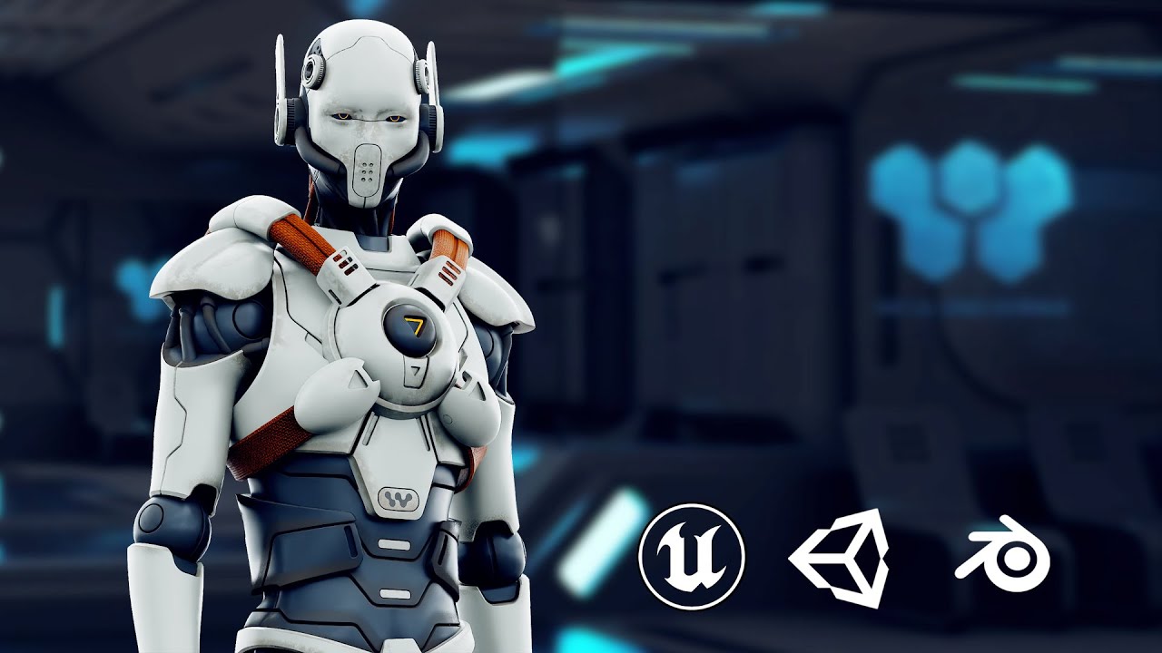 CYBORGTOPIA B-17 Auto-Rig Pro Rigged For Mixamo Unreal Engine Unity 3D Model