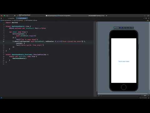 How to present a modal view with Sheet in SwiftUI #shorts
