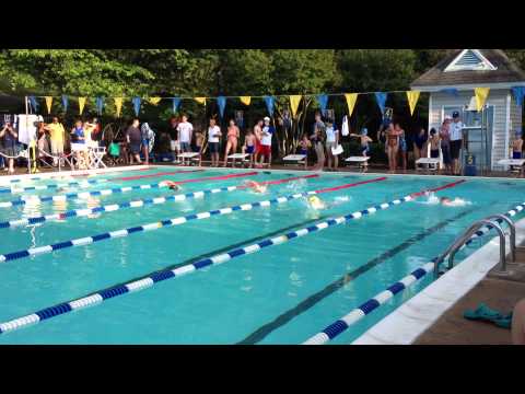 Luke swimming freestyle