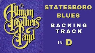 Allman Brothers Statesboro Blues backing track in D