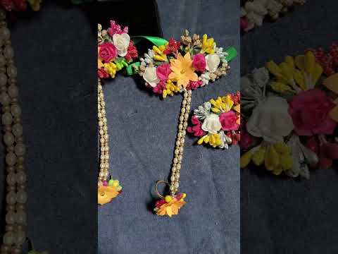 #artificial #flower #artificaljewellery #papercraft #paperflower #jewellery Hathphool and Bajubandh