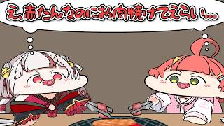 【手描き】自分のほうがお姉さんだと思っていたら、どっちも赤たんだった件について【さくらみこ/百鬼あやめ/ホロライブ切り抜き】