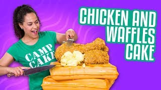 Chicken And Waffles CAKE!! | How To Cake It