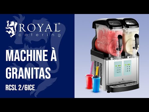 Vidéo - Machine à granitas - 2 x 6 litres - Température min. de -20 °C - Fonction crème glacée
